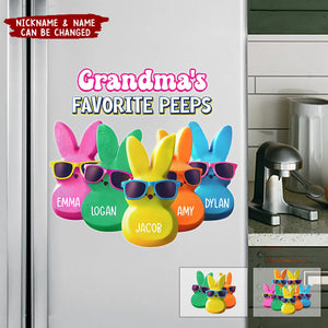 Grandma's Favorite Kids Rainbow Color Personalized Decal