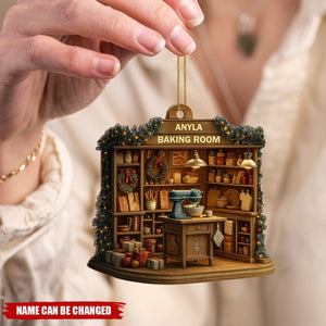 A Warm And Inviting Baking Room, Custom Wood Ornament