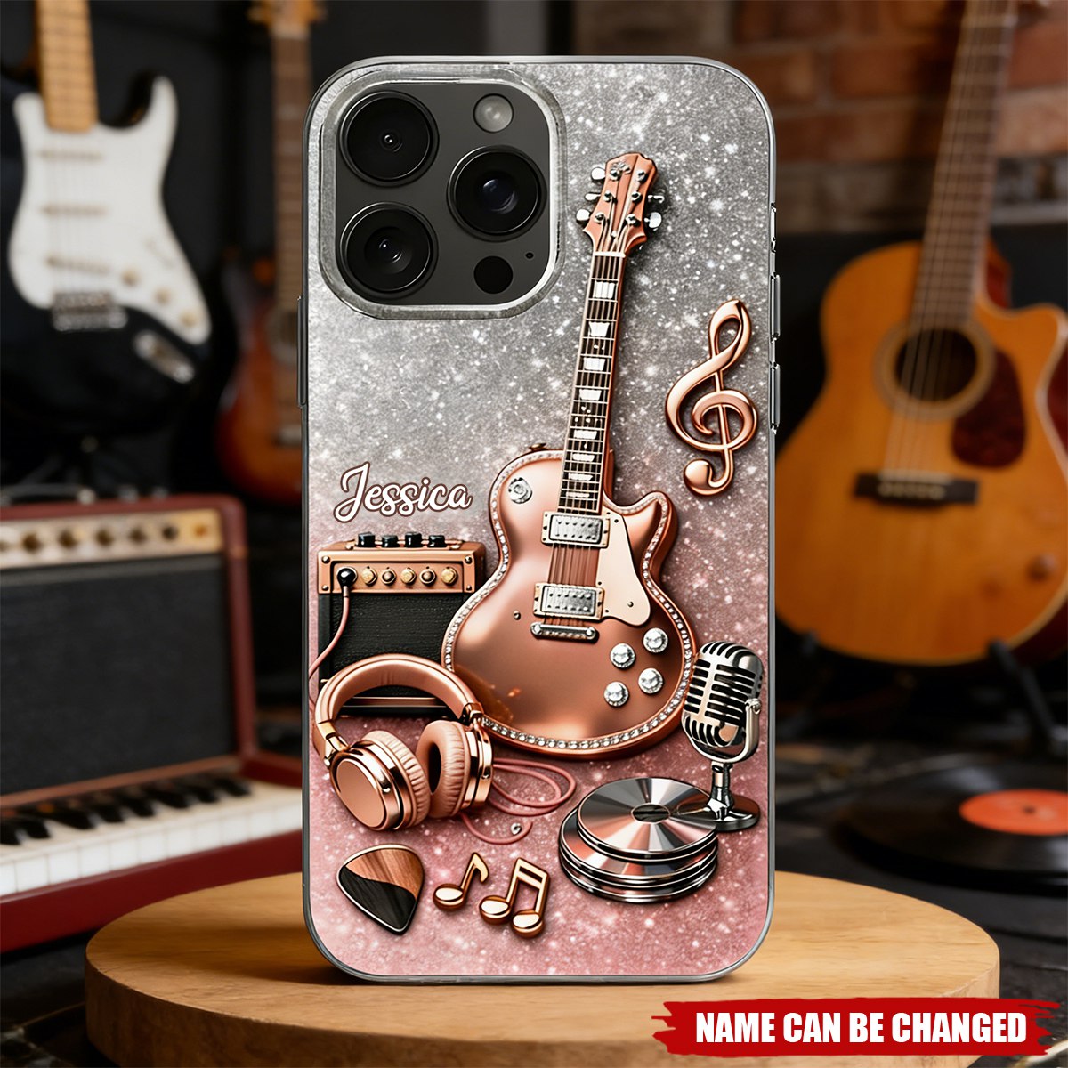 Music Is The Soundtrack, Personalized Clear Phone Case, Gift For Musicians