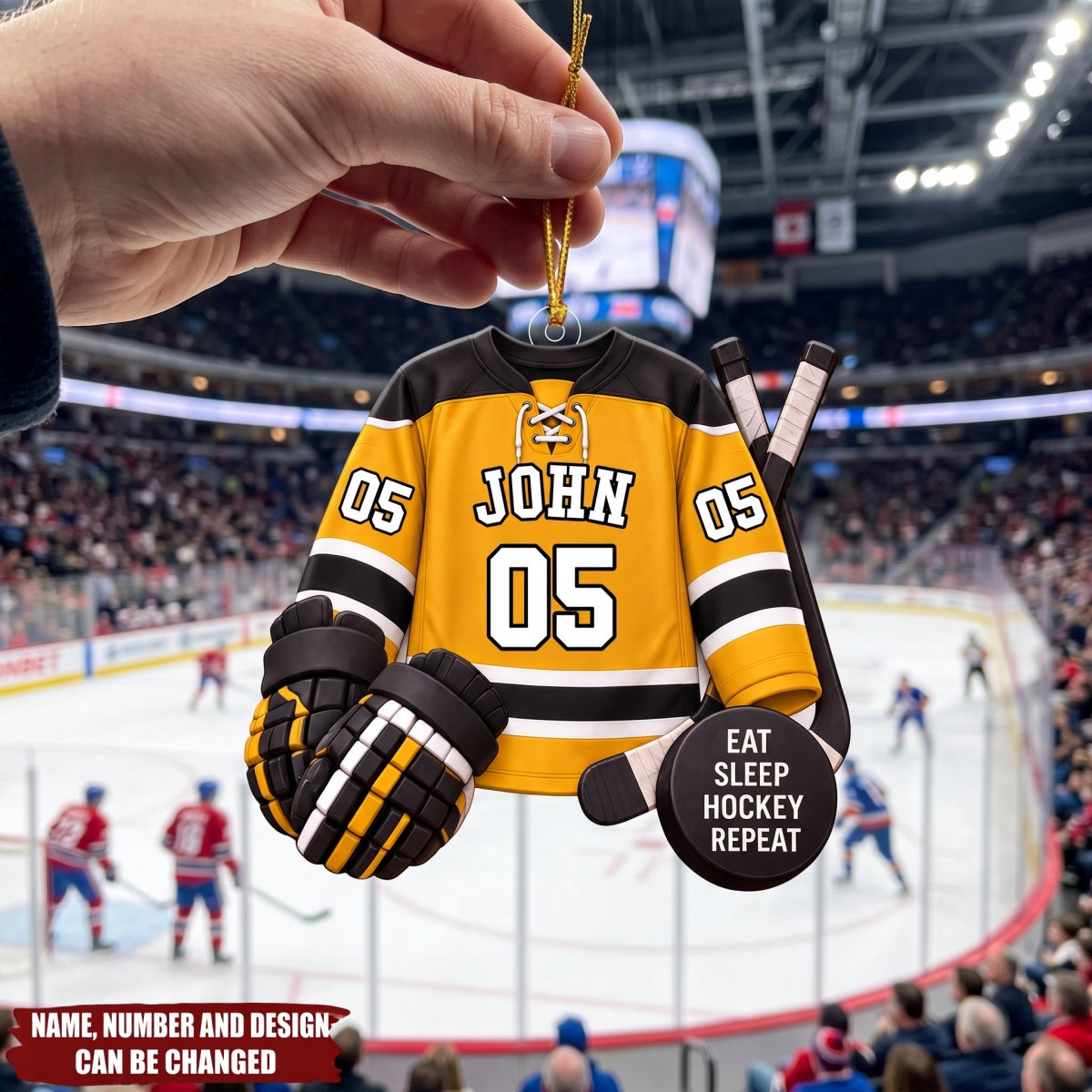 Hockey On – Personalized Acrylic Custom Shape Ornament