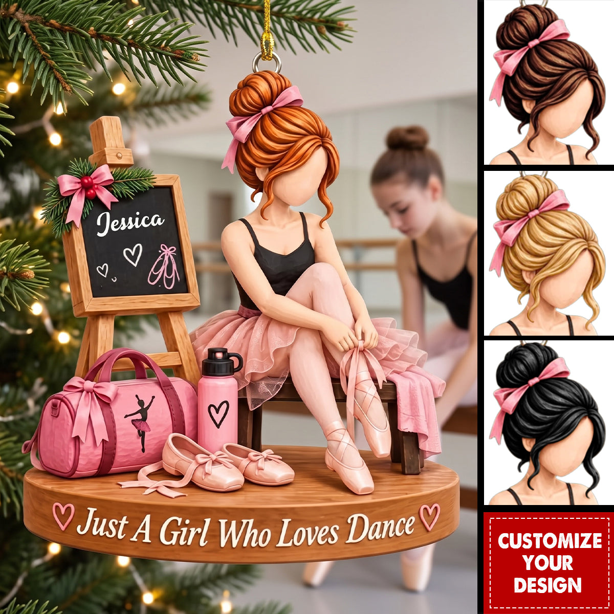 Personalized Dance Christmas Ornament, Ballet Gift For Girls