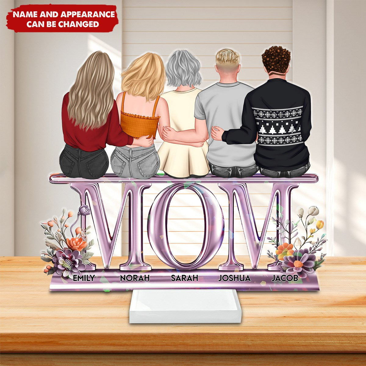Mom We Love You - Personalized Acrylic Plaque, Gift For Mom