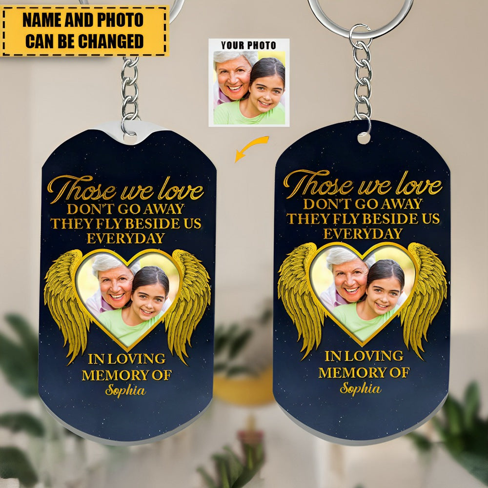 Fly Beside Us - Personalized Photo Keychain