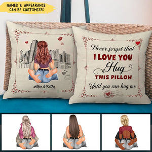 Hug This Pillow Until You Can Hug Me - Personalized Couple Pillow