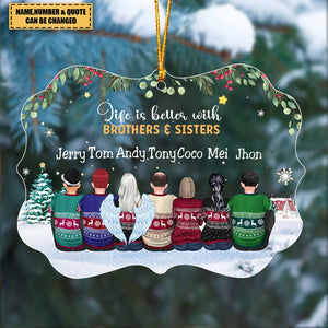 Friends - Life Is Better With Best Friends - Personalized Transparent Ornament