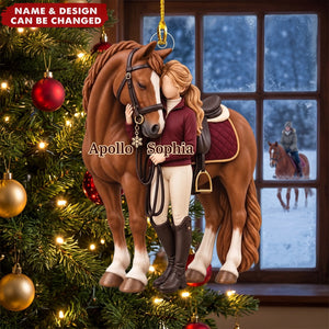 Equestrian  – Personalized Acrylic Custom Shape Ornament, Gift for Horse Rider