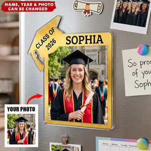 Custom Photo Graduation Keepsake - Personalized Acrylic Fridge Magnet