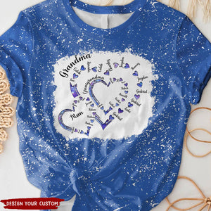 Personalized Mom Grandma Greatgrandma And Kids Heart T-shirt, Gift Idea For Mother Grandma Greatgrandma