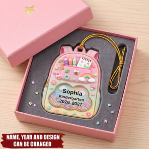 Kids School Backpack - Personalized Acrylic Custom Shape Ornament