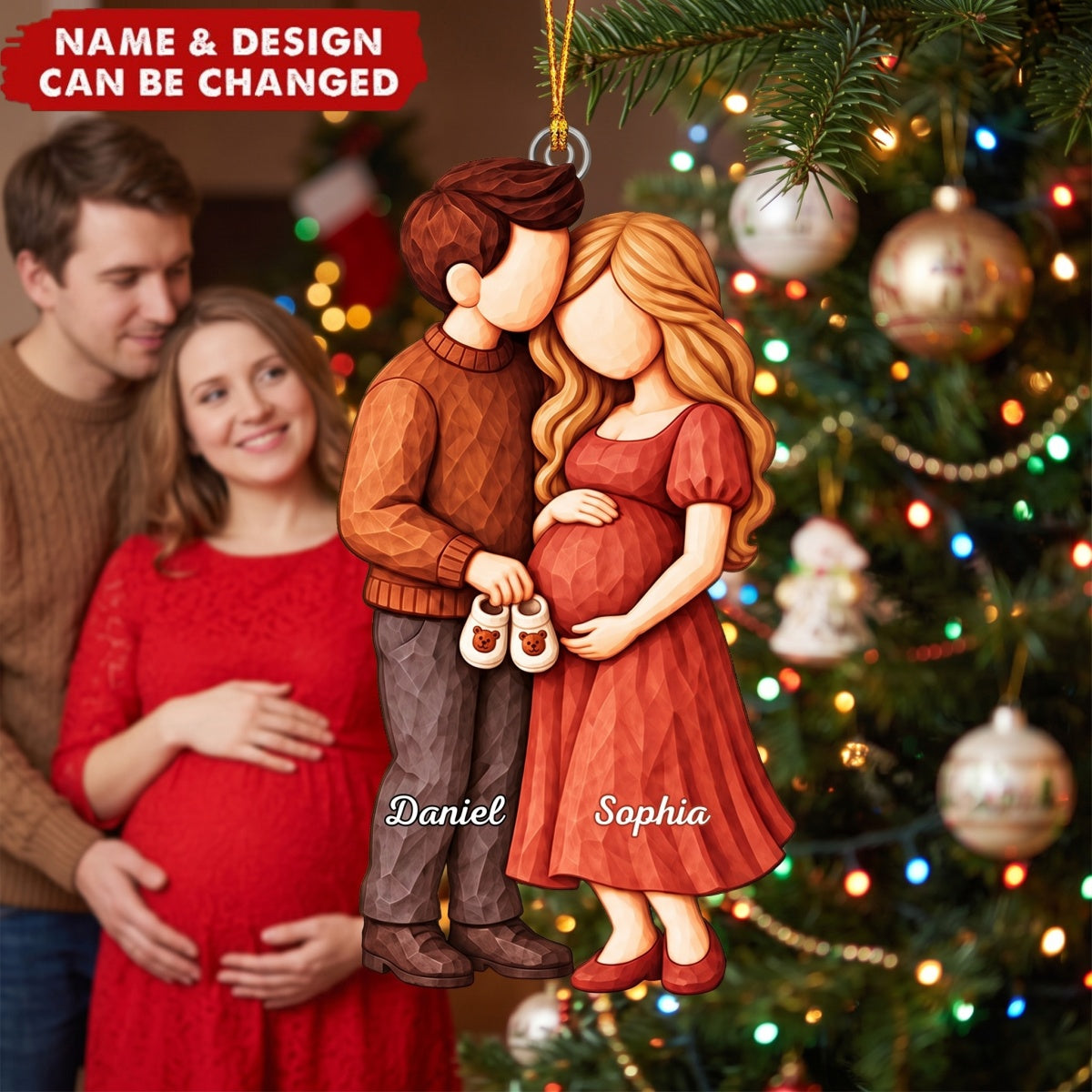The Year We Became Parents – Personalized Acrylic Custom Shape Ornament