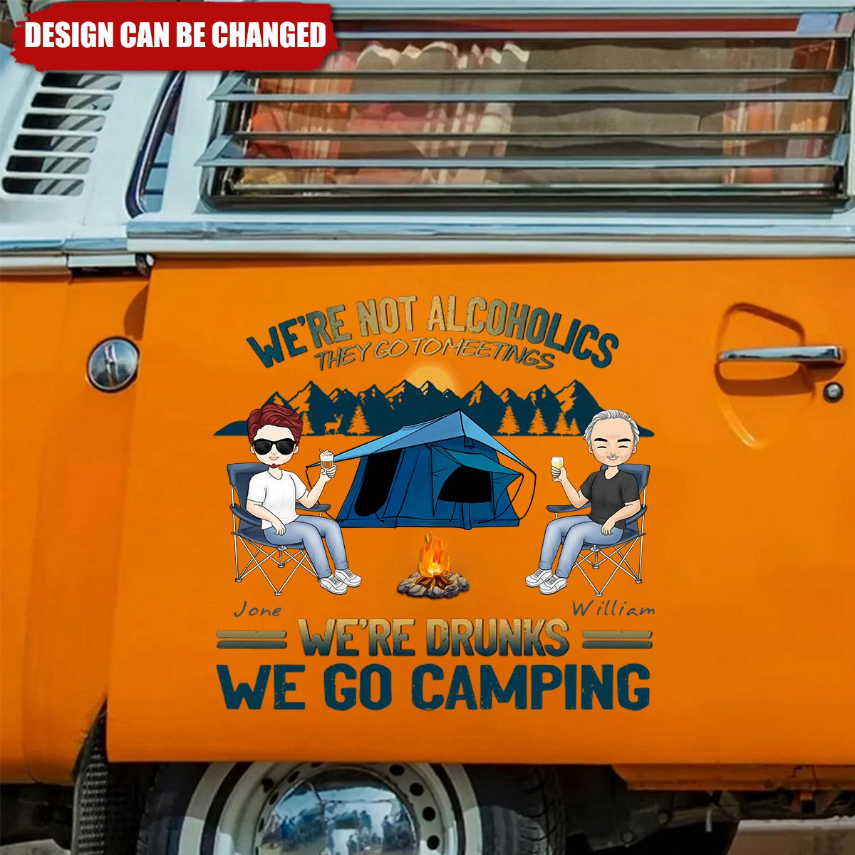 We’re Drunks We Go Camping - Personalized Decal, Camping Gift, Camping Decor