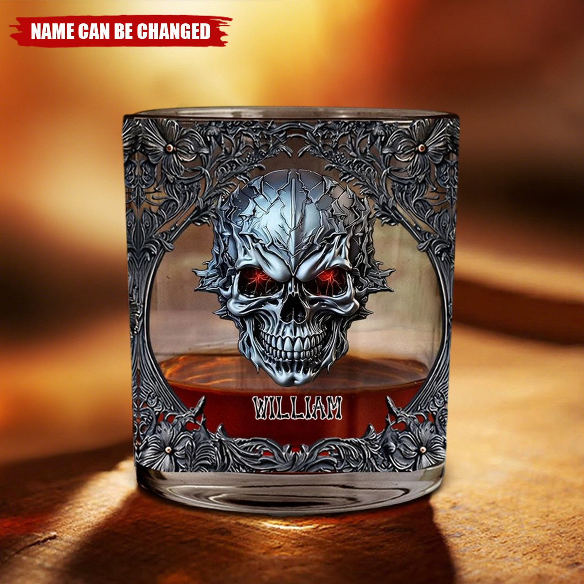 Cool Skull - Personalized Skull Whiskey Glass