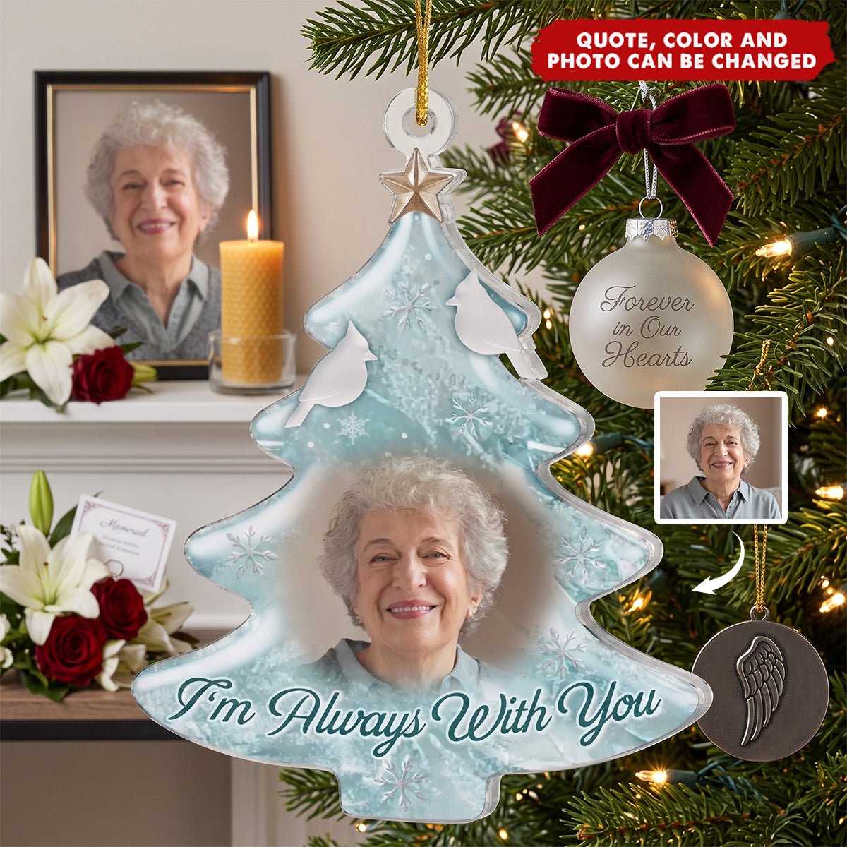 Always Loved Always Remembered Forever - Personalized Acrylic Custom Shape Ornament