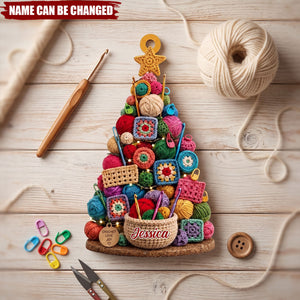 Crochet Love Joy, Personalized Acrylic Ornament, Gift For Crochet Lovers