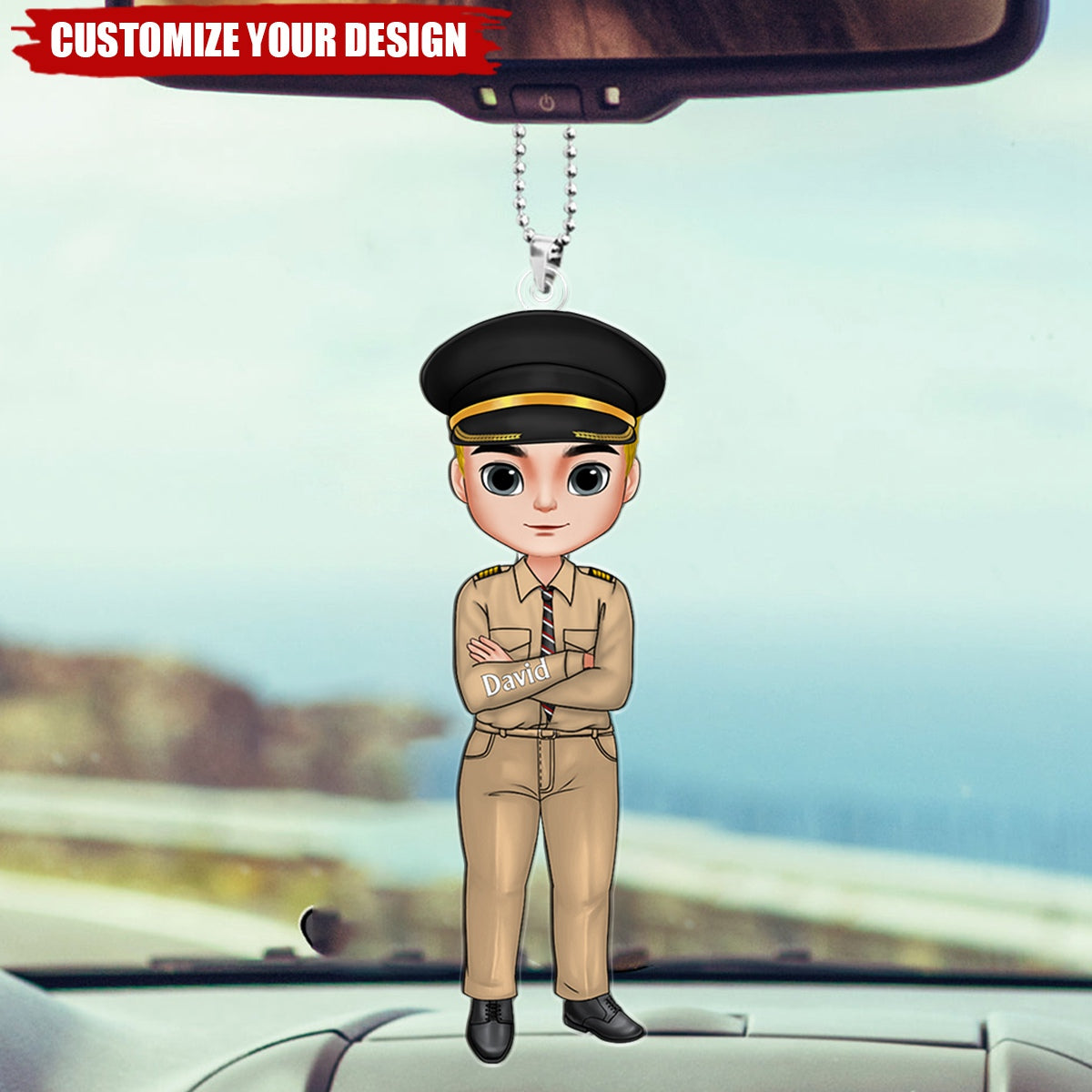 Pilot Man Personalized Acrylic Ornament, Gift For Pilot
