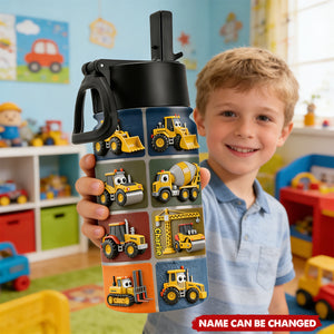 Construction Machines - Personalized Kid Tumbler