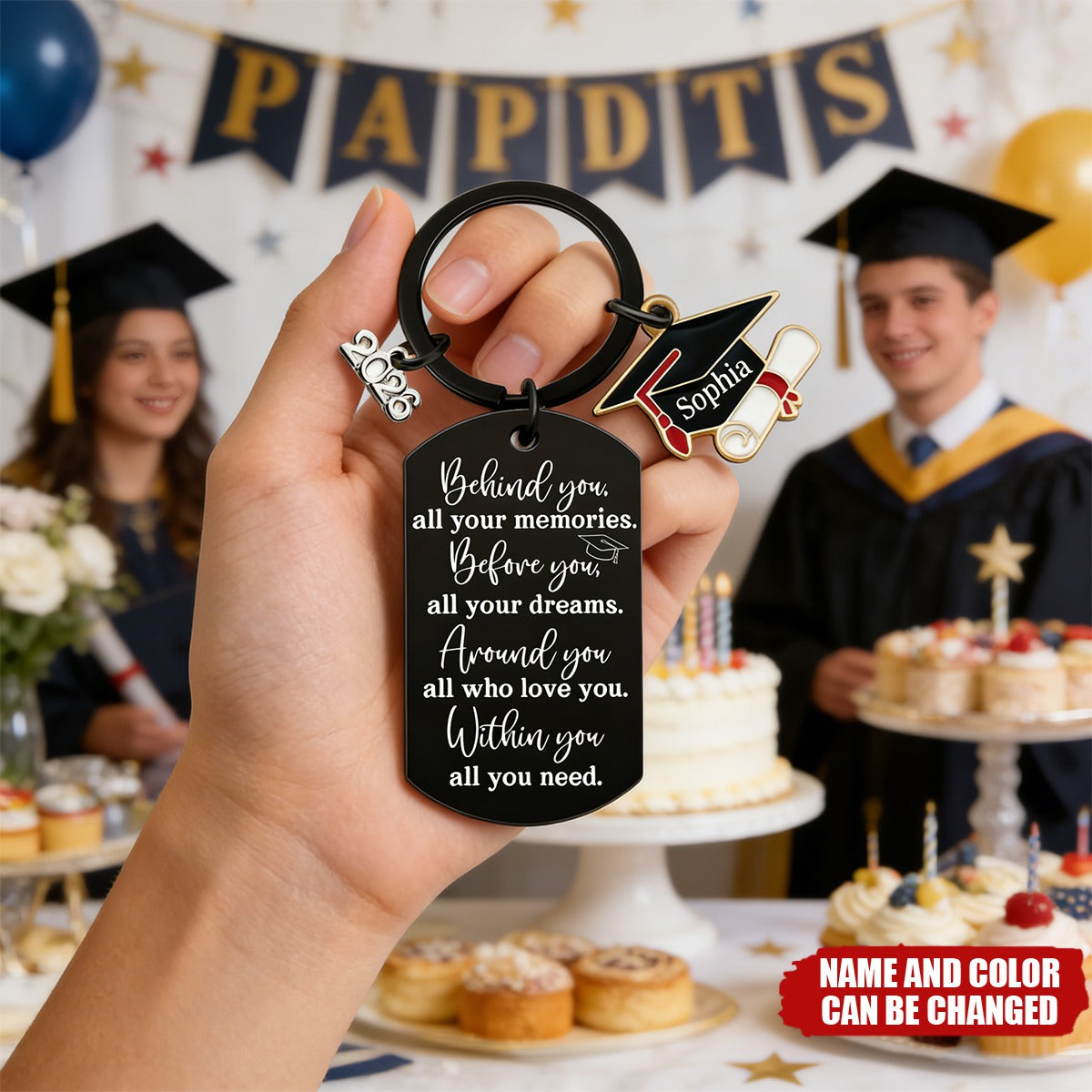 Family Personalized Graduation Keychain - Graduation Gift For Family Members