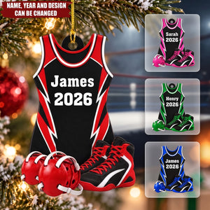 Wrestling – Personalized Acrylic Custom Shape Ornament, Gift for Wrestler Boy & Girl