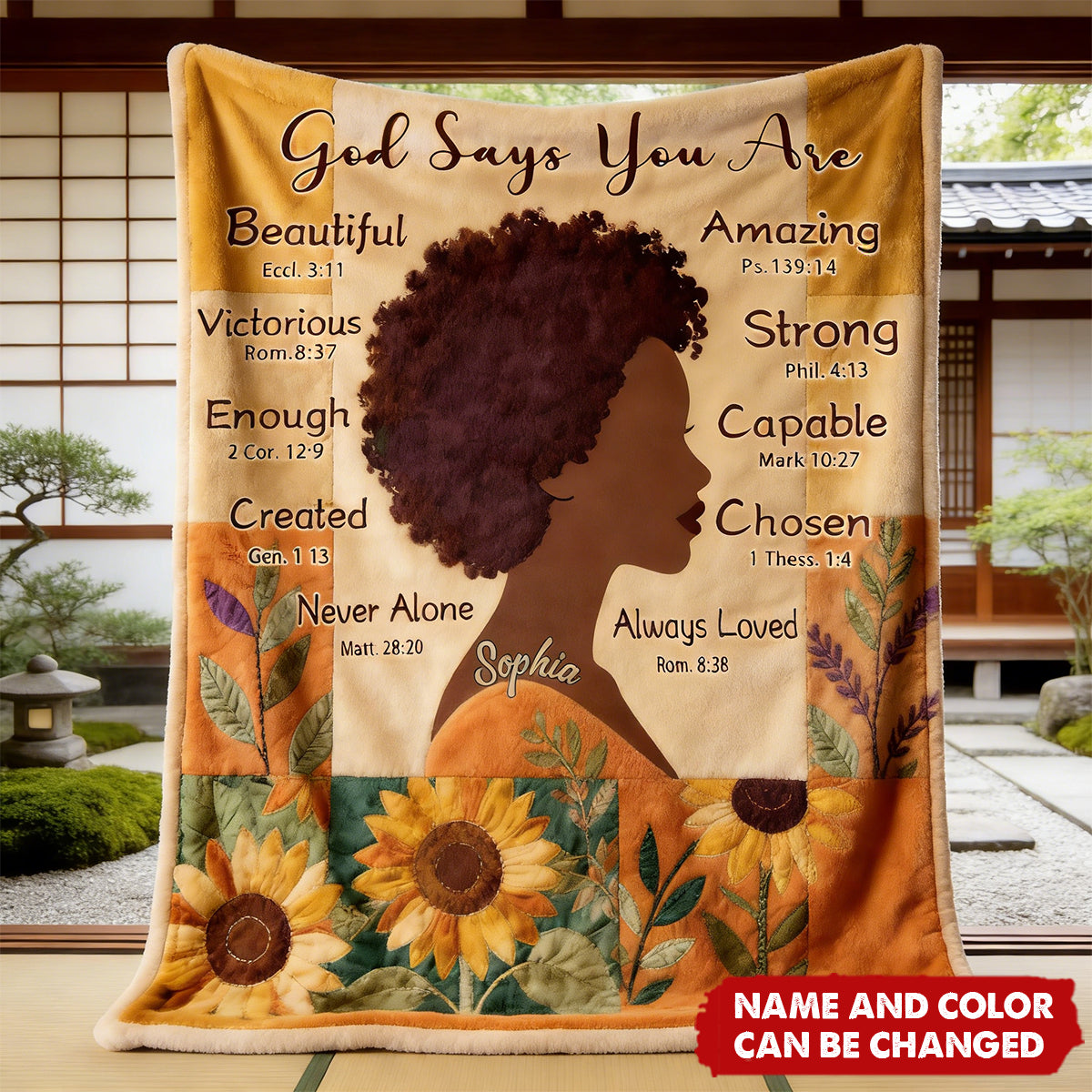 Black Queen - Personalized African American Blanket