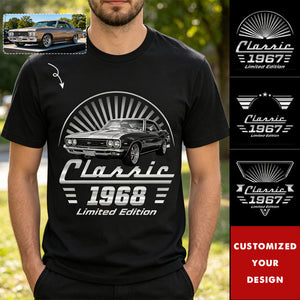 Custom Photo Classic Car Limited Edition - Personalized T-Shirt