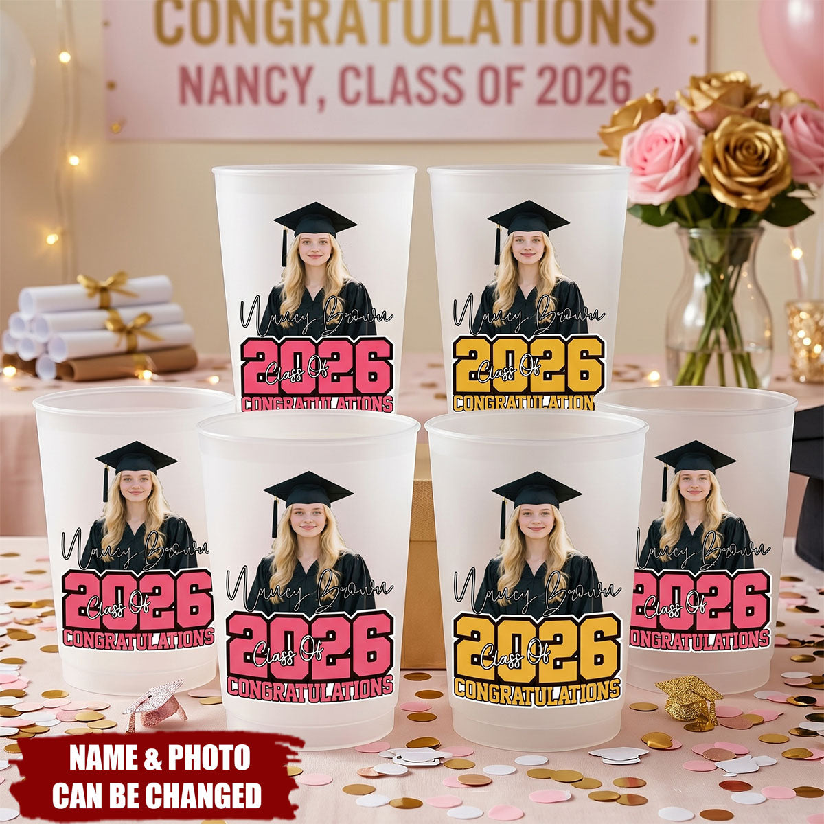 Custom Photo Graduation Cups - Personalized Graduation Gifts For Him, Her - The Journey Was Worth It