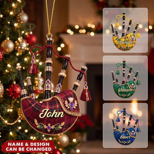 Scotland Bagpipe – Personalized Acrylic Custom Shape Ornament