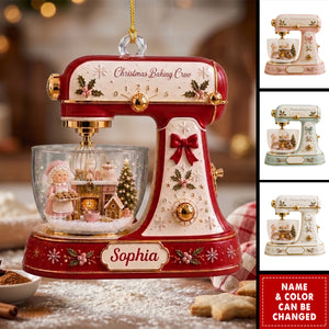Custom Kitchen Stand Mixer Acrylic Ornament, Personalized Baking Crew Tree Hanging