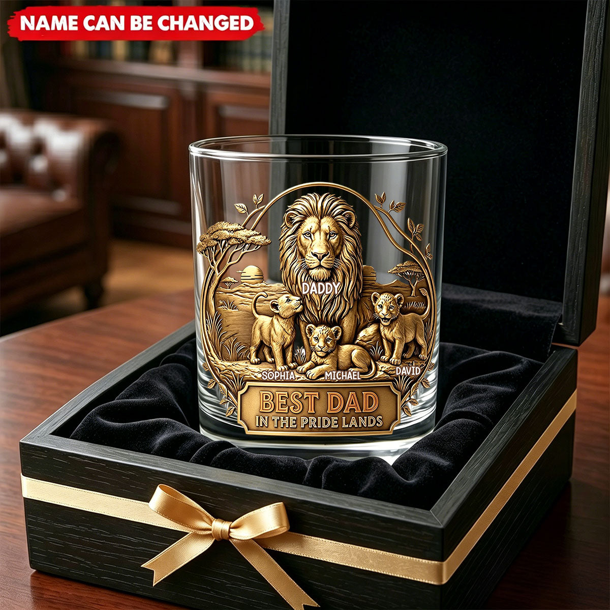 Best Dad - Personalized Whiskey Glass, Gift For Dad