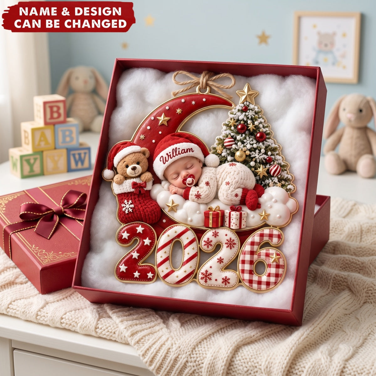 Baby Newborn – Personalized Acrylic Custom Shape Ornament