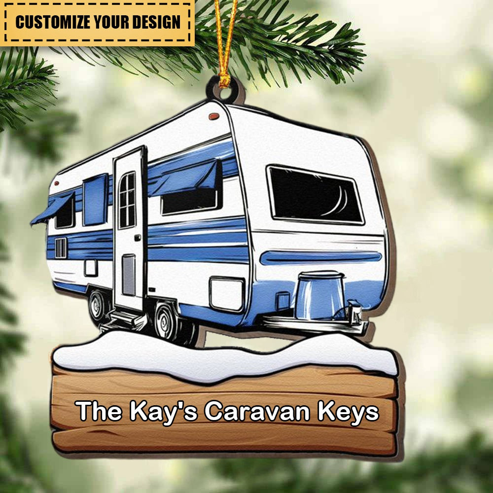 Keys To The Camper Camping Lovers Rv Caravan - Personalized Christmas Ornament