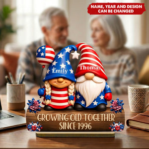 250th Growing Old Together - Personalized 2-Layered Wooden Plaque