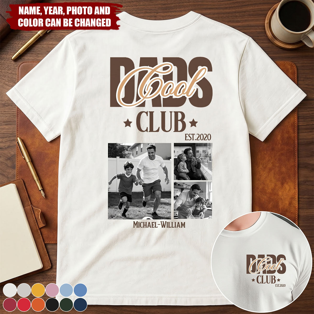 Cool Dad Club Custom Photo - Personalized Shirt For Dad, Grandpa