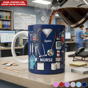 Celebrate Our Everyday Heroes, Nurse - Personalized Coffee Mug, Gift For Nurses And Healthcare Workers