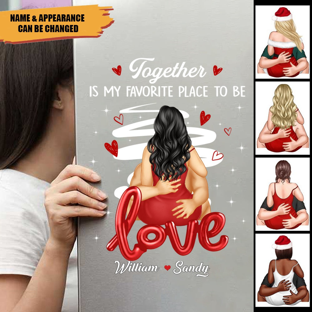 Couple Kiss Passionate Love Gift For Him For Her Personalized Decal Sticker