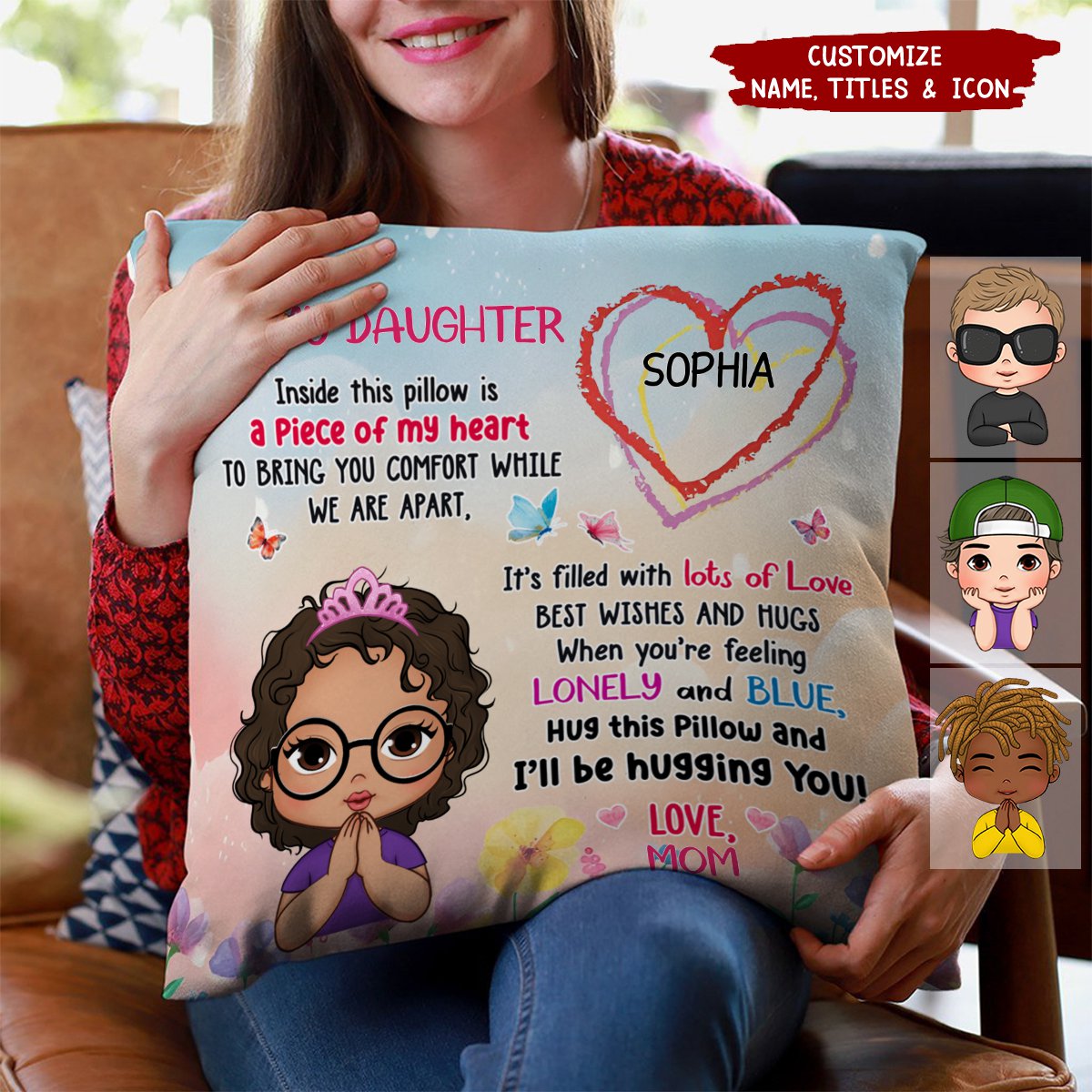 Hug This Pillow And I'll Be Hugging You - Personalized Pillow