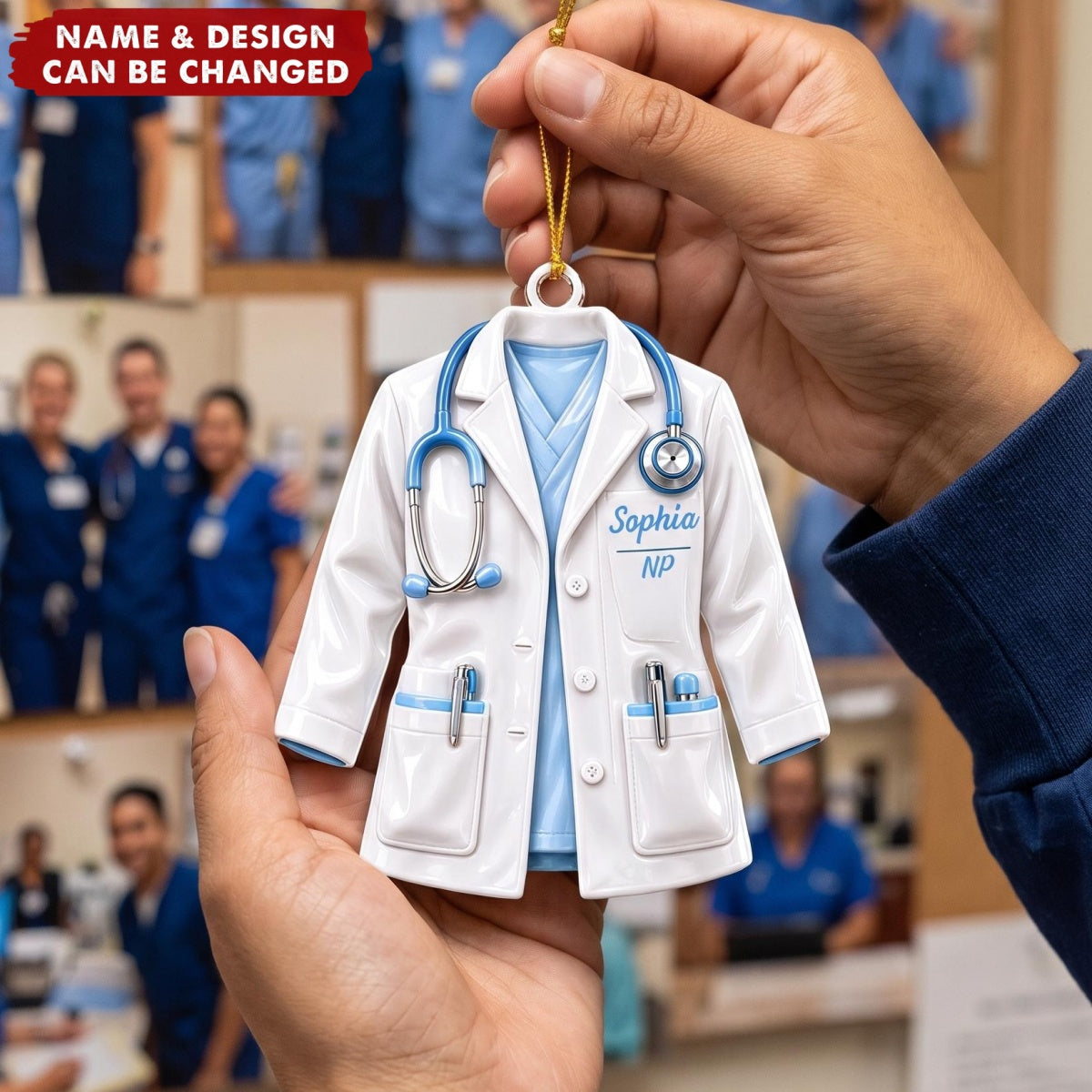 Heroes in White Coats – Personalized Acrylic Custom Shape Ornament