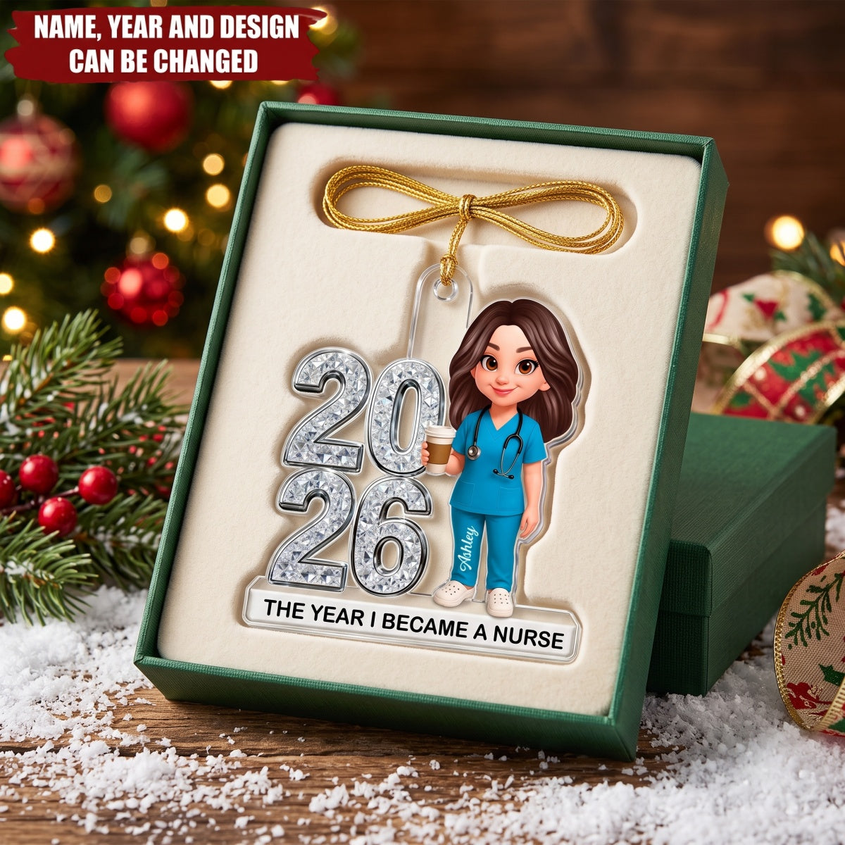 The Year I Became A Nurse – Personalized Acrylic Custom Shape Ornament