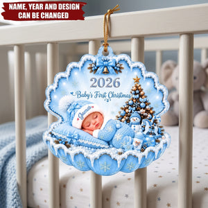 Baby’s First Christmas – Personalized Acrylic Custom Shape Ornament, Gift For Newborn