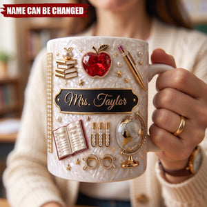 Luxury Teacher Name - Personalized Custom Coffee Mug
