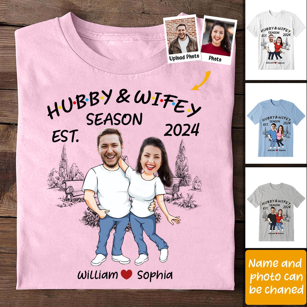 Hubby & Wifey - Personalized Photo Matching Shirt