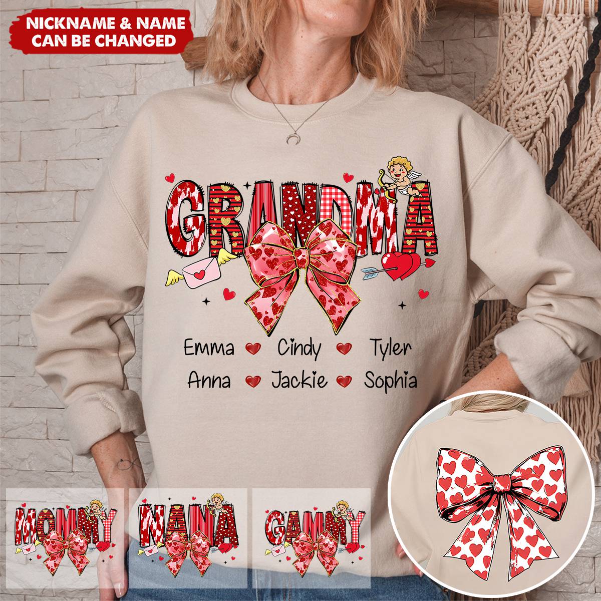 Meaningful Personalized Sweatshirt - Valentine Gifts For Grandma Mimi And Kids