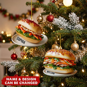 Vietnamese Banh Mi - Personalized Acrylic Custom Shape Ornament