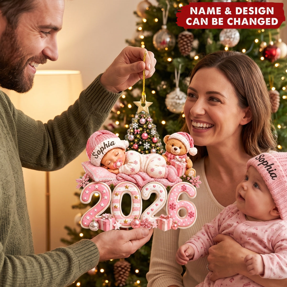 Baby First Christmas – Personalized Acrylic Custom Shape Ornament