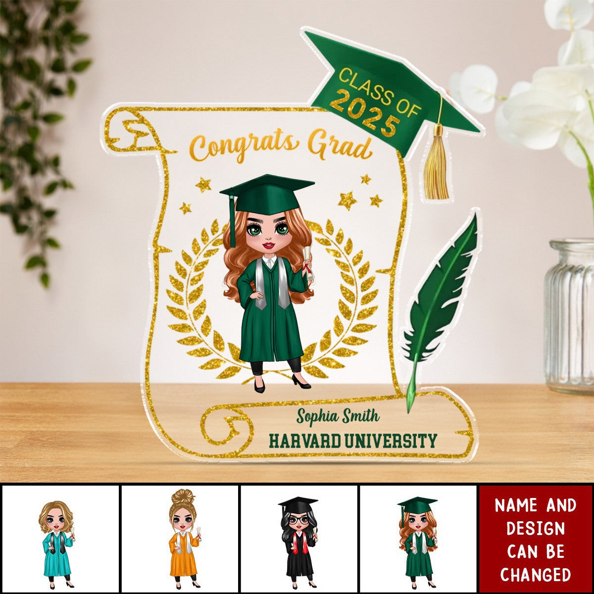 Class of 2025 Graduation Gift for Daughter Personalized Acrylic Plaque