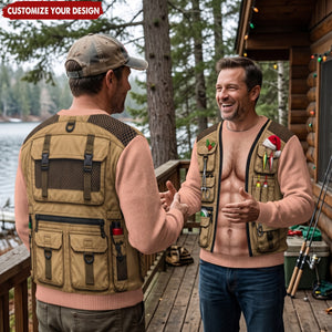 Funny Christmas Fishing Vest – Personalized Ugly Sweatshirt