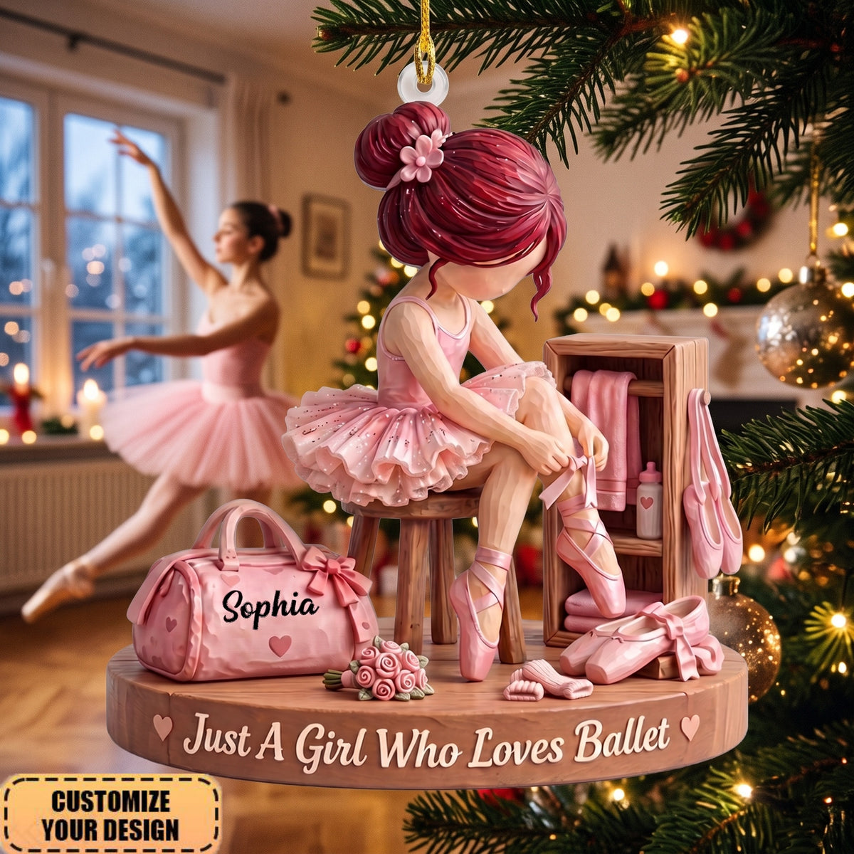 Personalized Ballerina Ornament, Dance Recital Gift For Girls, Custom Ballet Dancer Keepsake