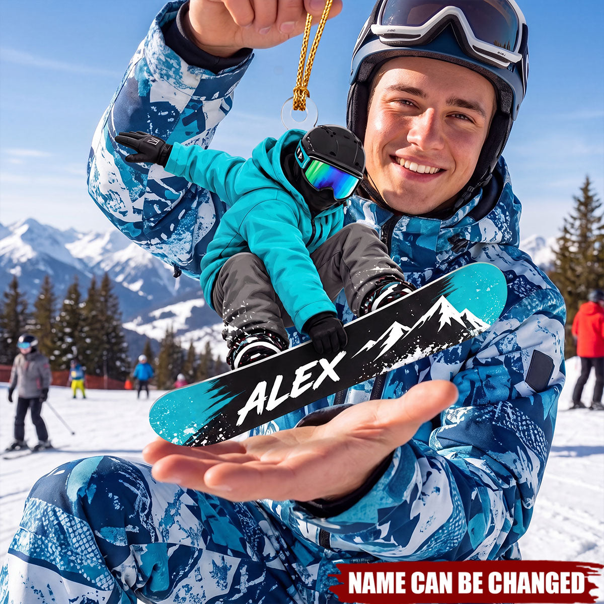 Personalized Snowboarder Acrylic Ornament — Gift For Snowboarding Lovers