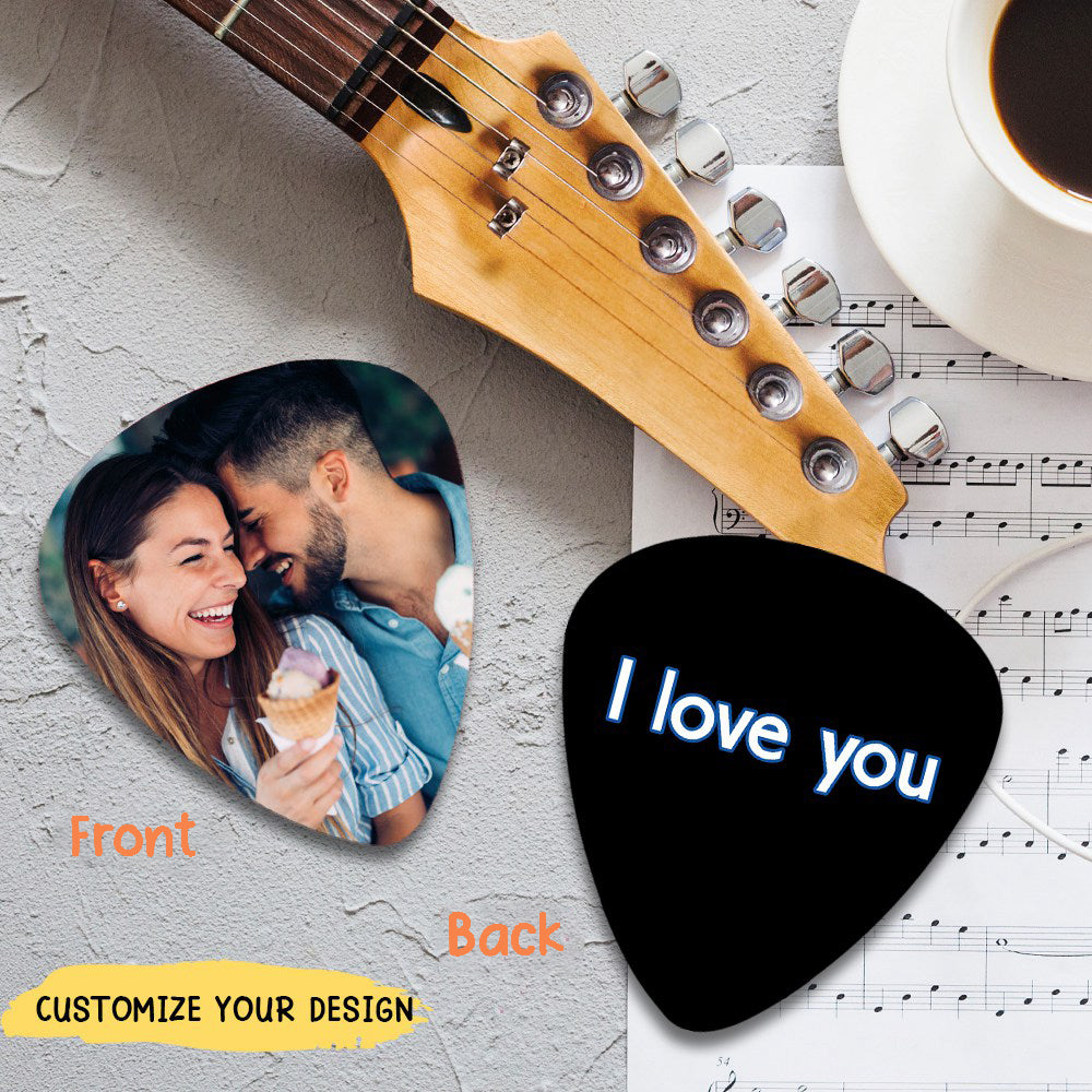 Custom Guitar Picks From Photos, Personalized Guitar Pick For Husband, Christmas Gift For Music Lover, Guitar Player Gifts For Boyfriend
