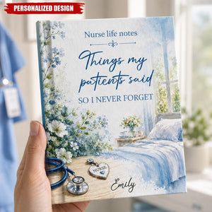 Personalized Nurse Journal - Custom Hardcover Notebook Nurse Life Gift