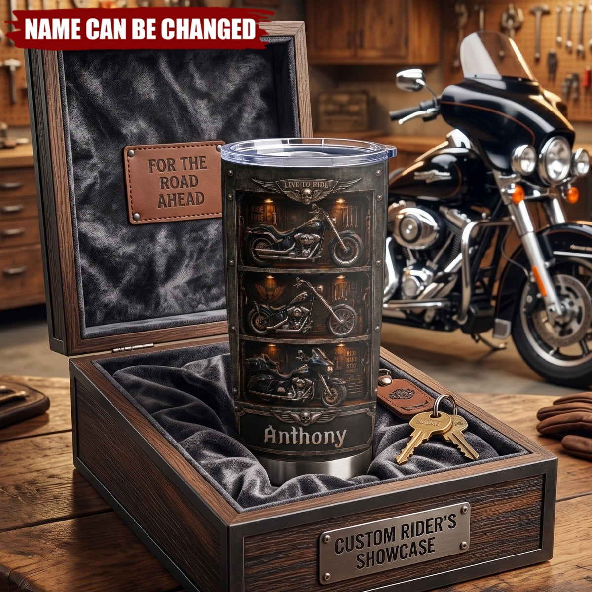Live To Ride Ride To Live - Personalized Biker Tumbler